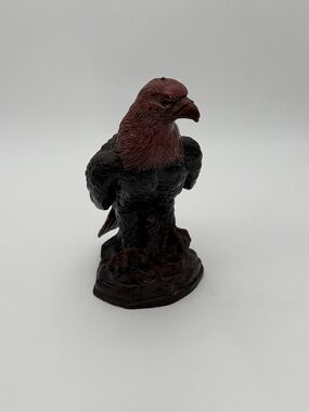 Vtg. RED MILL Orig. Eagle Statue 7.5” Signed PAT Handcrafted From Pecan Shells